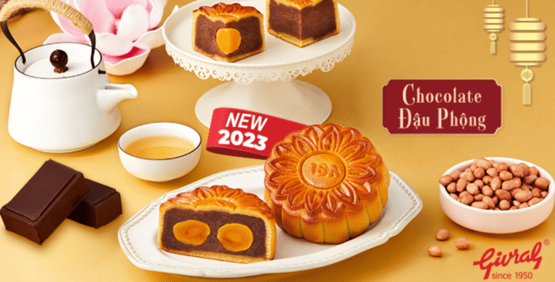 Bánh Trung Thu Givral - Nhân Chocolate Đậu Phộng - Mã 18A