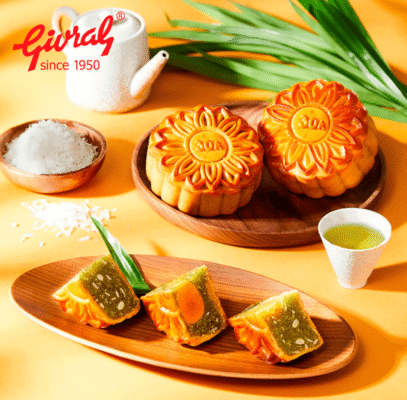 Bánh Trung Thu Givral - Nhân Dừa Lá Dứa Và Lá Dứa- Mã 30A