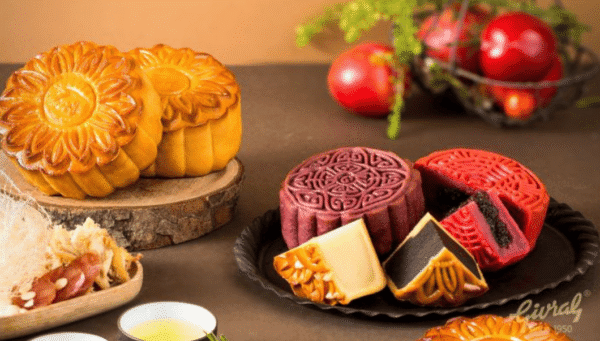 Bánh Trung Thu Givral - Raspberry (0 trứng) và Blueberry