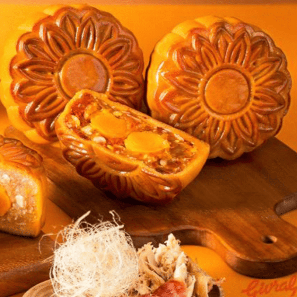 Bánh Trung Thu Givral - Thập Cẩm Gà Quay Vi Cá Yến Sào 150Gram - Bánh Nhân Mặn