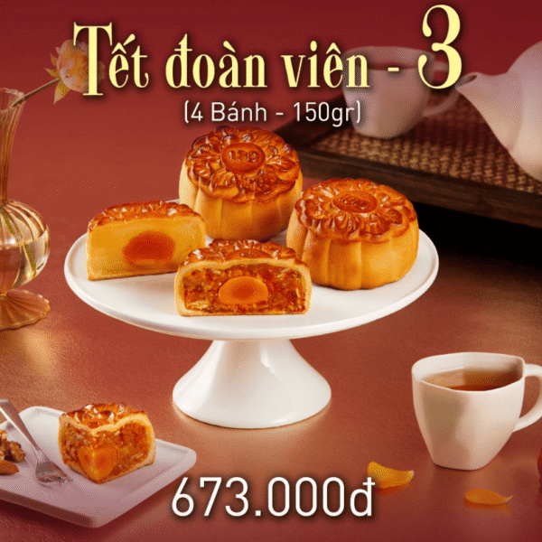 Combo Bánh Trung Thu Givral - Tết Đoàn Viên 3 - 4 Bánh 150G