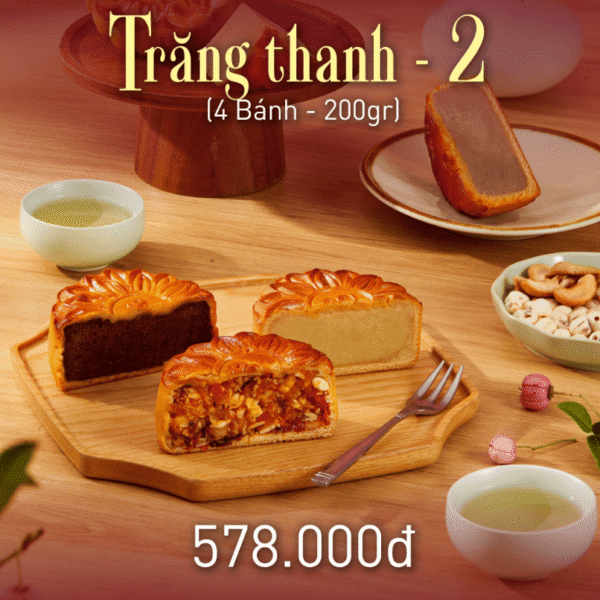 Bánh Trung Thu Givral - 4 Bánh - Combo Trăng Thanh 2
