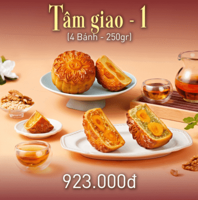 Combo Bánh Trung Thu - Tâm Giao 1 -4 bánh -250G