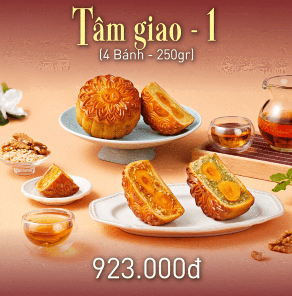 Combo Bánh Trung Thu - Tâm Giao 1 -4 bánh -250G