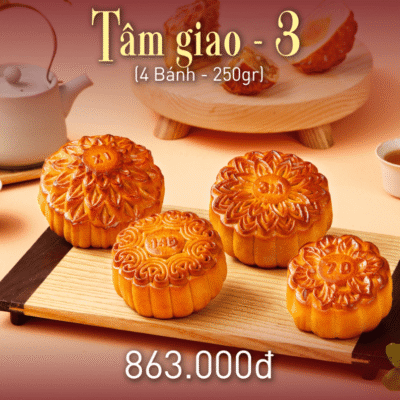 Combo Bánh Trung Thu Givral - Tâm Giao 3 -4 bánh -250G