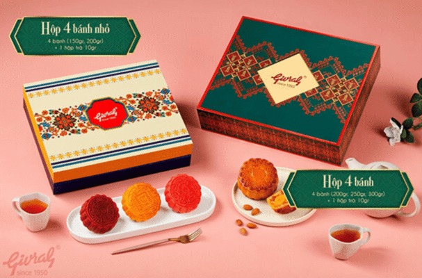 Hộp Bánh Trung Thu Givral 4 Bánh