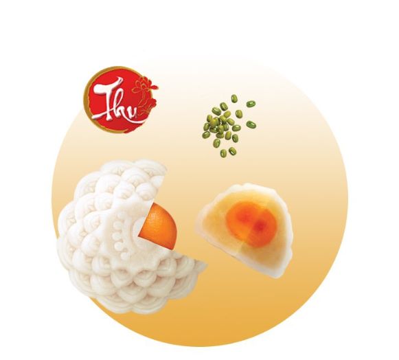 Bánh dẻo Đậu Xanh 1 trứng và 0 trứng - 150G - Trung thu Kinh Đô